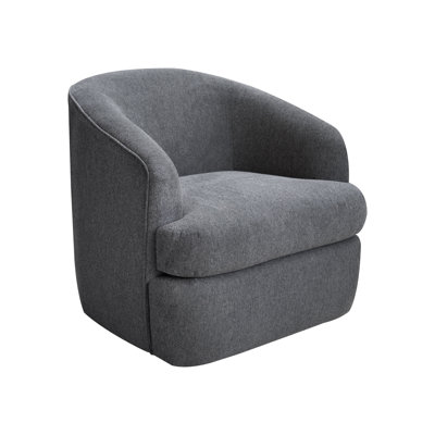Fauteuil d'appoint pivotant Lessy, mousse moelleuse douce, métal