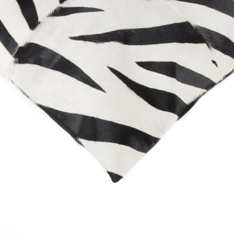 Torino Animal Print Leather/Suede Throw Pillow, Polyester
