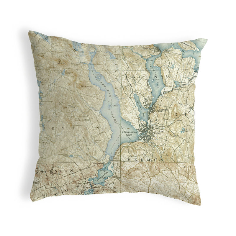 Housse de coussin décoratif d’intérieur/extérieur non-cordon nh winnisquam, nh