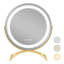 Miroir de meuble-lavabo rond 16 po à 3 lumières à intensité variable Wrought Studio ™-1778954139