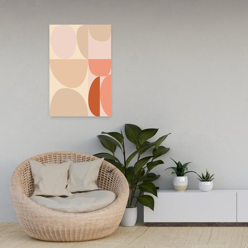 Art contemporain abstrait géométrique, H 24 po x l 16 po