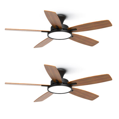 Ventilateur de plafond 52 pouces avec lumières et télécommande (ensemble de 2)