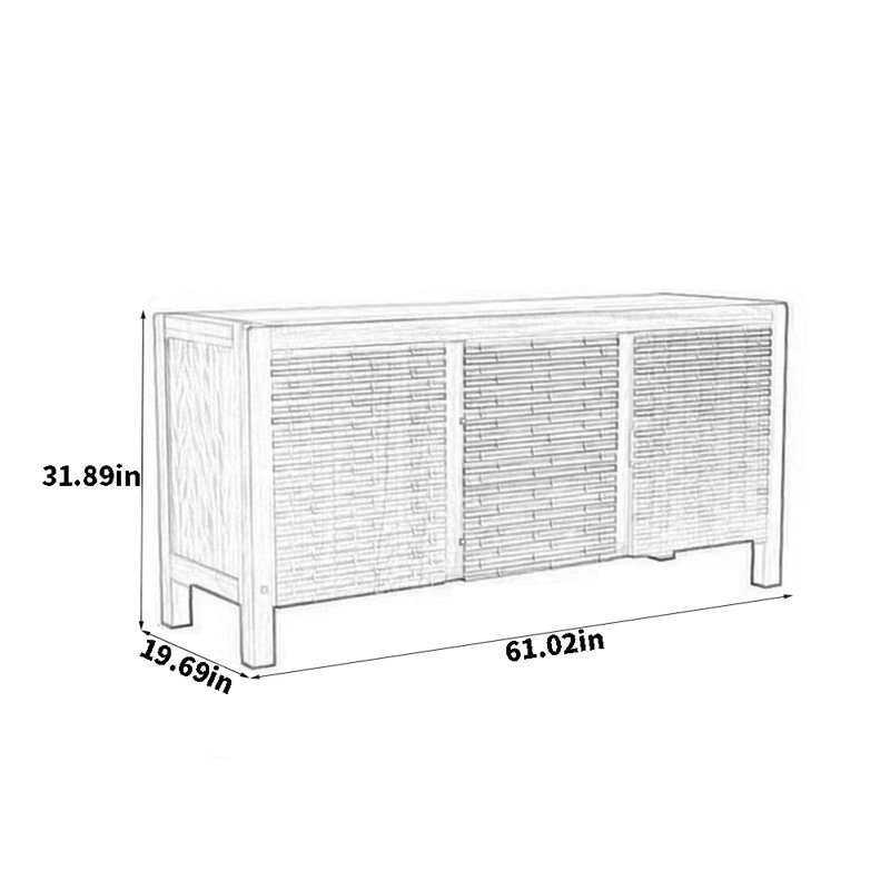 Solid Wood Large-Capacity Sideboard