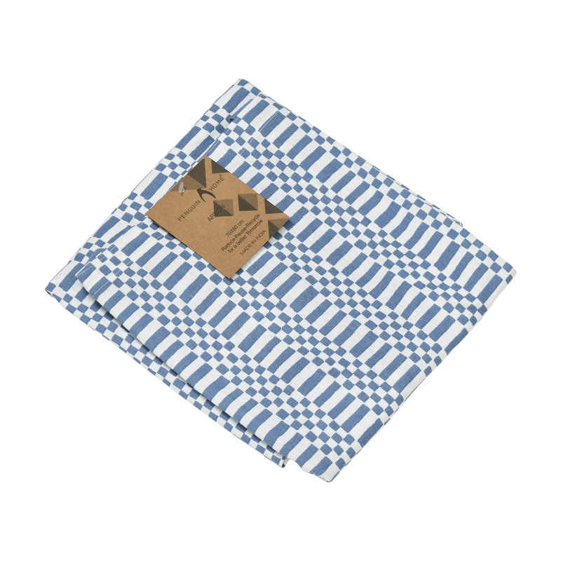 Cotton Chef Apron, White/Blue