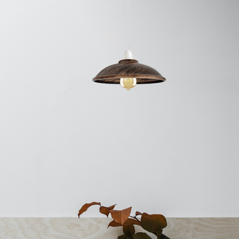 Calmar 7cm H Metal Bowl Lamp Shade ( Uno ), Brushed Copper