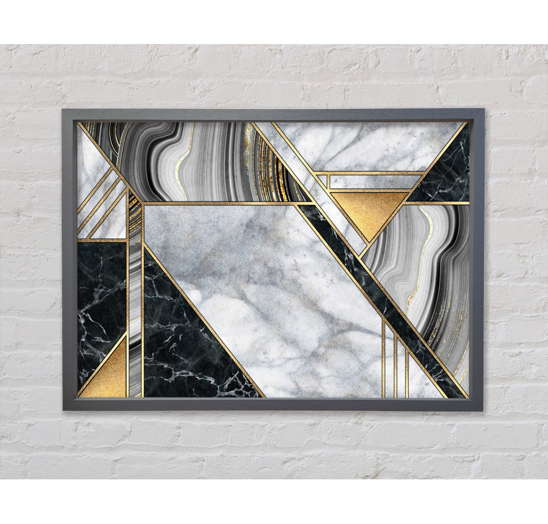 Triangles Of Marble - Single Picture Frame Kunstdrucke auf Leinwand