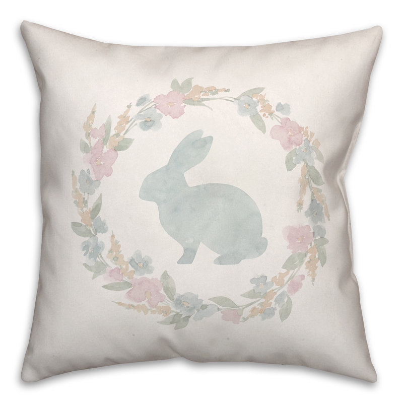  Housse et insert de coussin carré Pâques, H 16 po x l 16 po x P 1,5 po