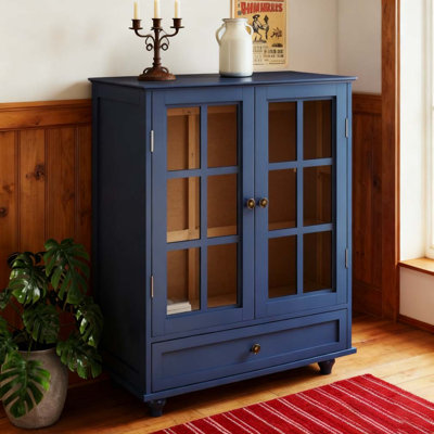 Buffet avec portes à double vitrage et tiroir