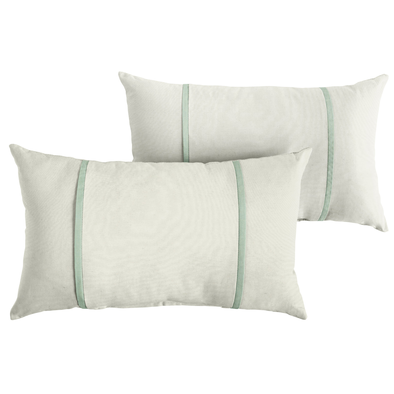 Furston Lumbar Throw Pillow, 16" x 26", White/Spa