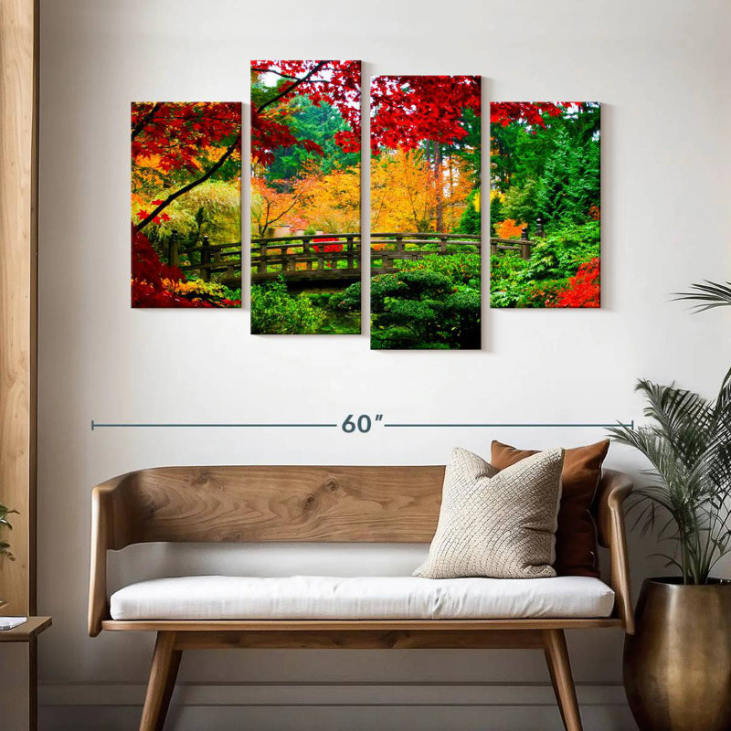 Ancient Japanese Bridge, 32" H x 52" W