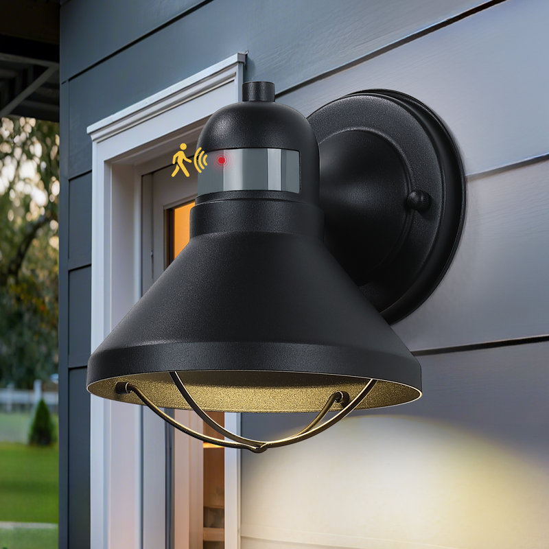 7.5" Motion Sensor and Dusk to Dawn Outdoor LED Porch Wall Light