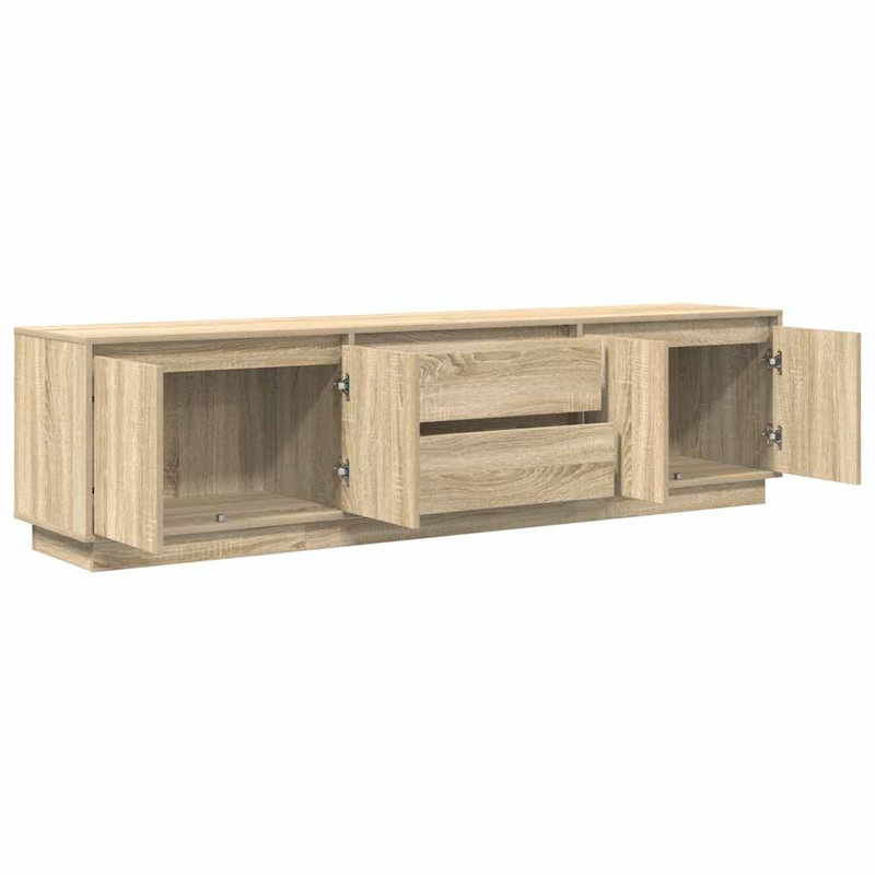 Latitude TV Cabinet with LED Lights 193.5x41x50 cm, Sonoma Oak