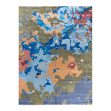 Overdyed One-of-a-Kind 9' 2" X 12' 1" Hand Knotted Area Rug