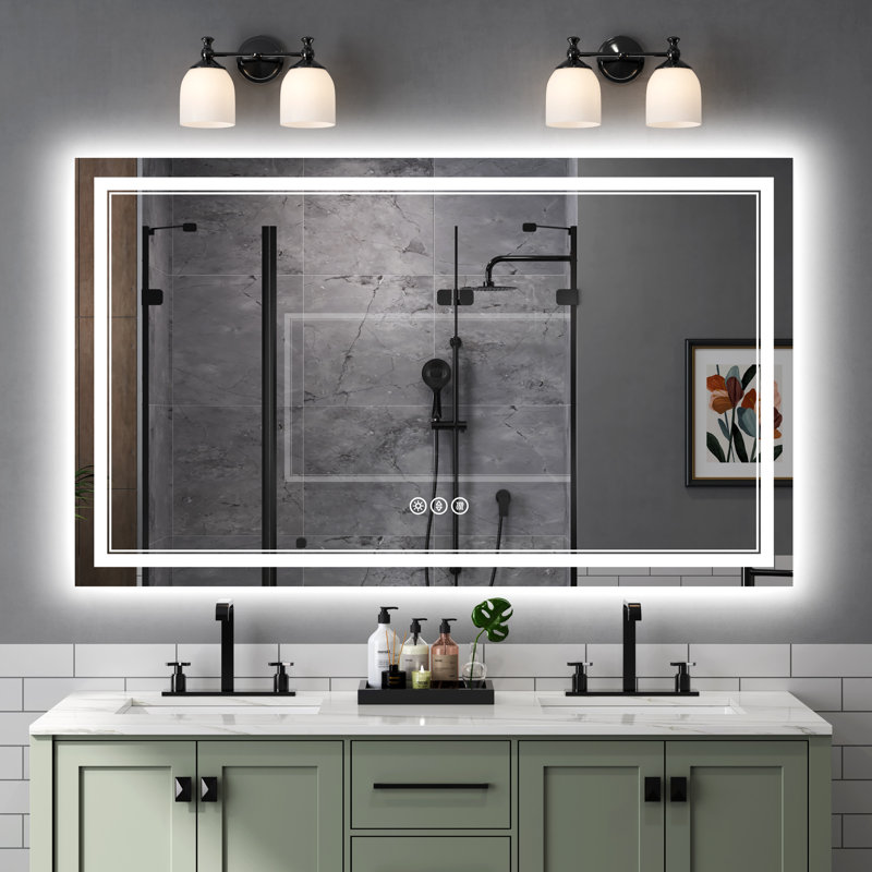 Miroir de salle de bain sans cadre Harana, 32 po x 40 po