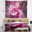 Tapisserie abstraite mystique rose fractale-28496081