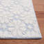 Tapis bleu / ivoire en laine tissé à la main Sharene-1765994457