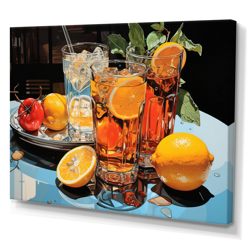 Cocktail Symphony III sur impression sur toile, Toile tendue, H 24 po x l 32 po x P 1 po