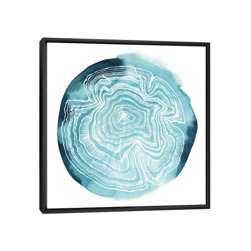 « tree ring overlay iv », impression sur toile, H 18 po x l 18 po x P 1,5 po, Toile avec cadre noir, Pas de tapis