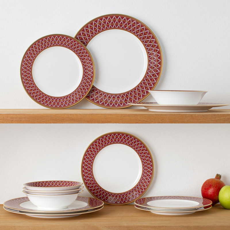 Noritake Crochet 12-Piece Dinnerware Set, Service for 4