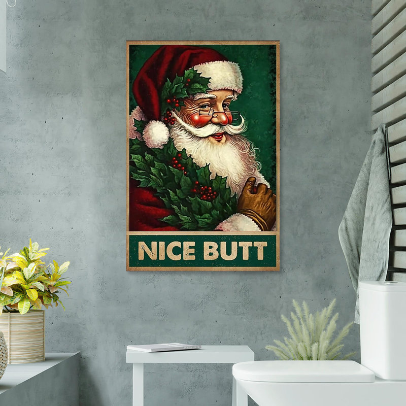 Père Noël, beau bout à bout 2 - 1 pièce, impression sur toile tendue, H 36 po x l 24 po x P 1,25 po