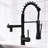 LED Commercial Kitchen Faucet With Pull Down Sprayer, Single Handle Single Lever Kitchen Sink Faucet