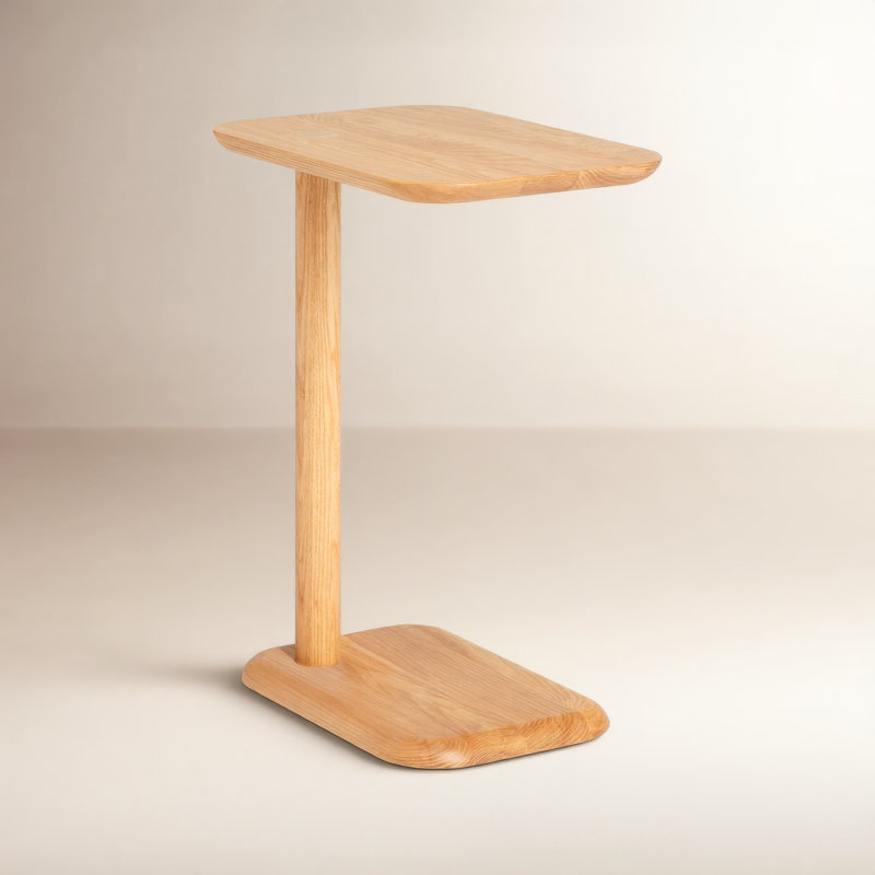 Spot Solid Wood Top End Table, Brown