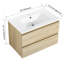 Meuble-lavabo mural 30 po avec lavabo en céramique, 2 tiroirs à fermeture en douceur, ensemble KD-102299570