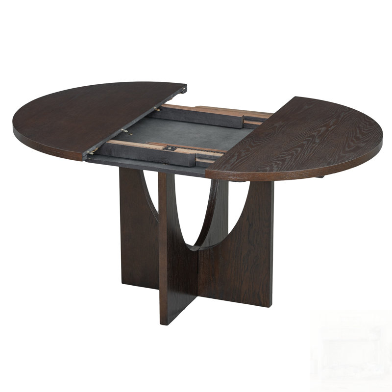 Ensemble de table de salle à manger extensible moderne 5 pièces avec rallonge amovible de 16,2 pouces pour petits espaces