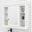 Armoire de rangement murale moderne avec portes miroir et 6 tablettes ouvertes Modern-264910850
