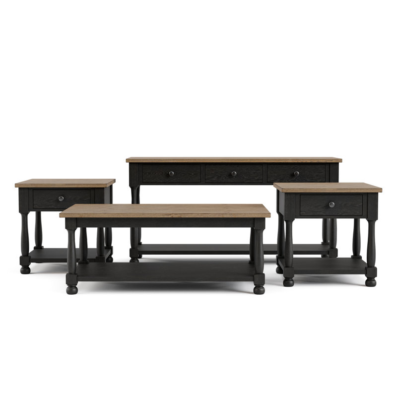 Ensemble de tables basses Acadian, 4 pièces: table basse, console, 2 tables de bout, 24''