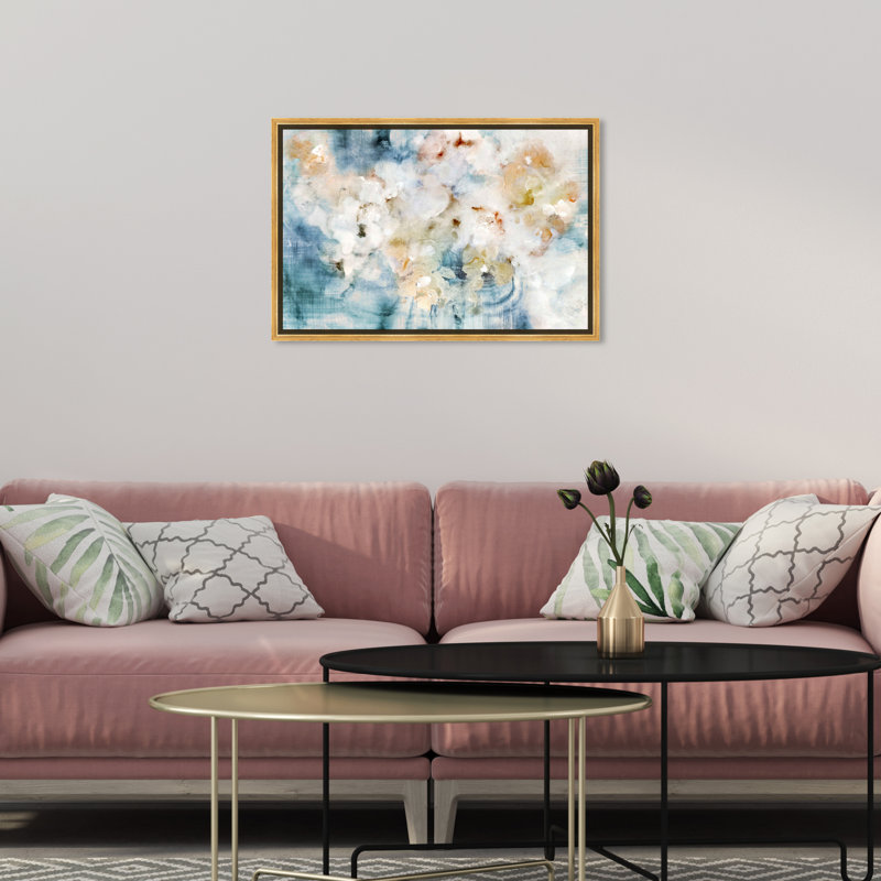 «Flowering Petals Morning», impression sur toile, Cadre doré, H 16 po x l 24 po