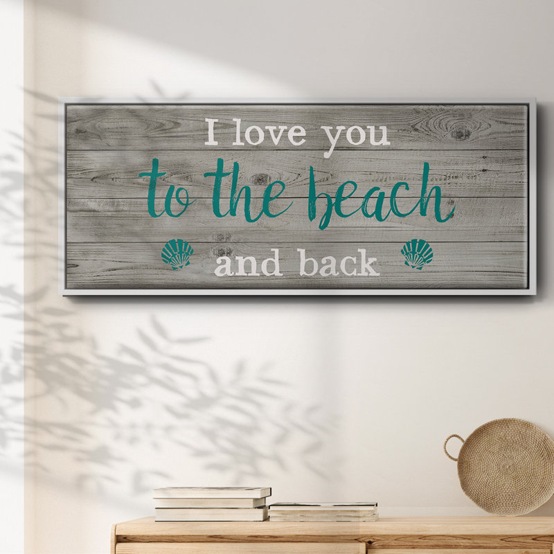 Beach and Back- Framed Canvas, 24" H x 60" W