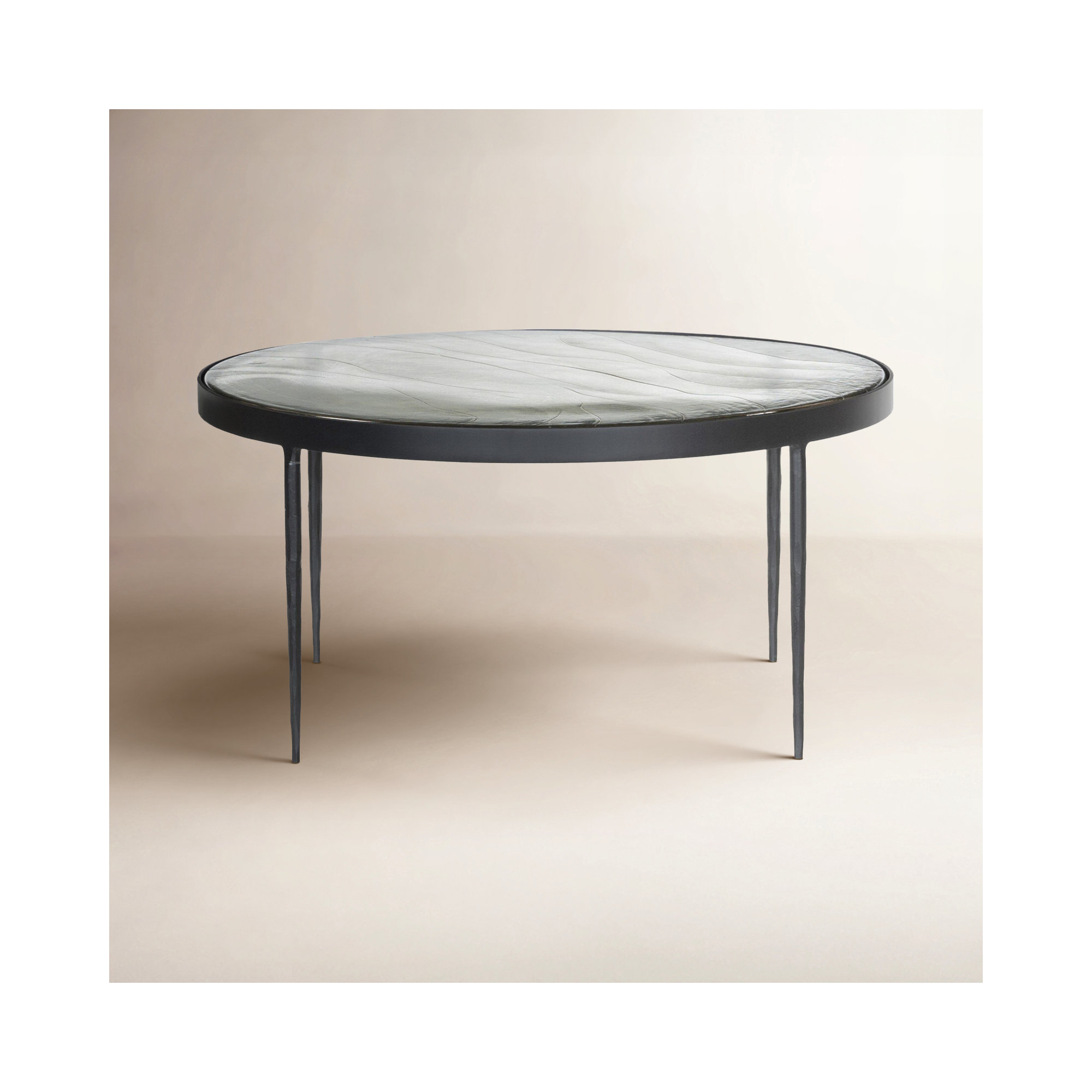 Carmen Single Coffee Table, 16.25" H x 32" L x 32" W, Clear