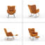 Chaise berçante en tissu avec repose-pieds Teddy-745856773