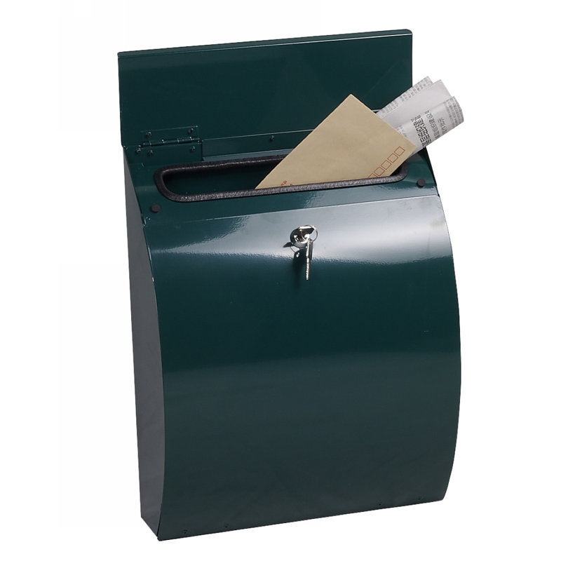 Curvo Mail Box with Key Lock, Green