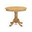Ensemble de table de cuisine 5 pièces pour 4 personnes comprenant une table de salle à manger ronde avec piédestal et 4 chaises de salle à manger, 36 x 36 pouces, chêne-825844178-825844180