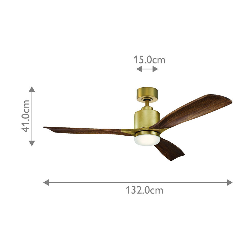 Selen 52cm Ceiling Fan with LED Lights