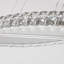 Luminaire suspendu linéaire en cristal 36 po, îlot en acier inoxydable chromé