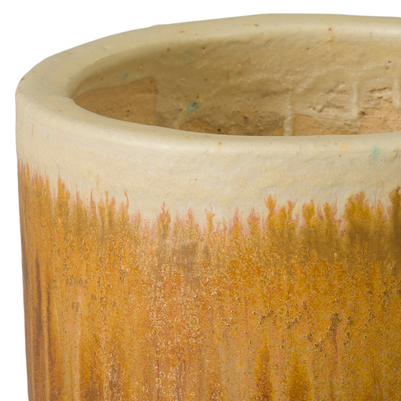 POT DE FLEURS, AMBRE, H 11 po x l 10 po x P 10 po