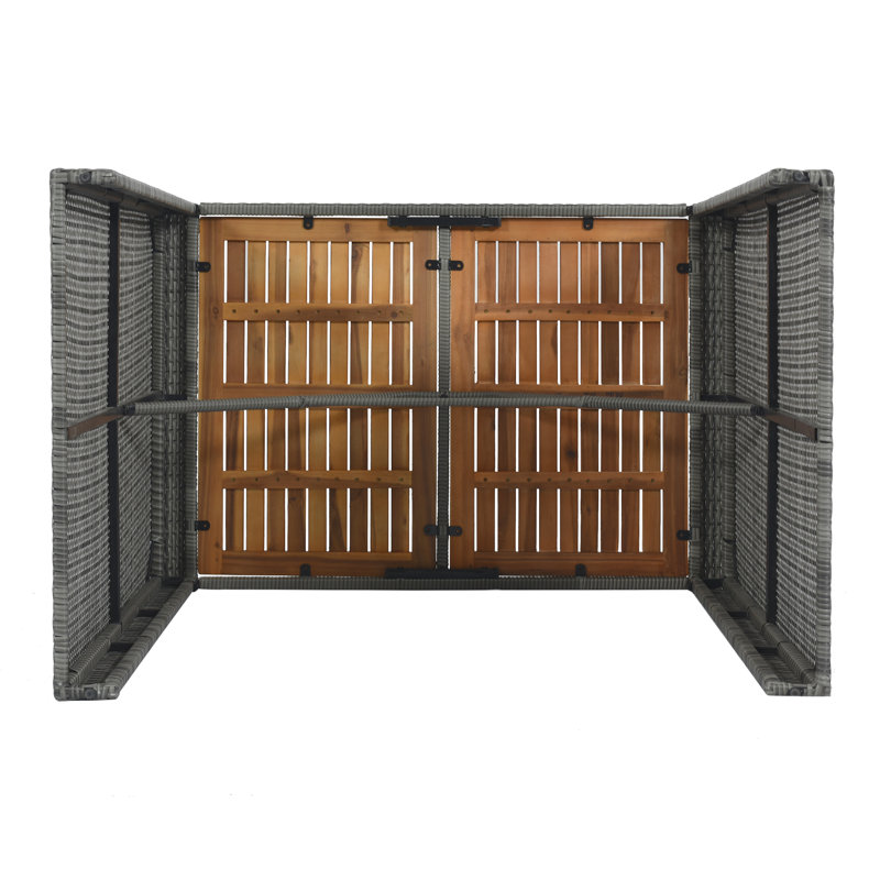 Ensemble de salle à manger à hauteur de bar rectangulaire pour 4 personnes avec coussins Severin