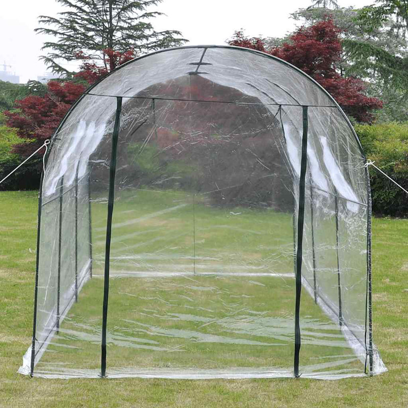 Greenhouse Transparent PVC Cover with Powder Coated Steel Frame Large Portable Growing House