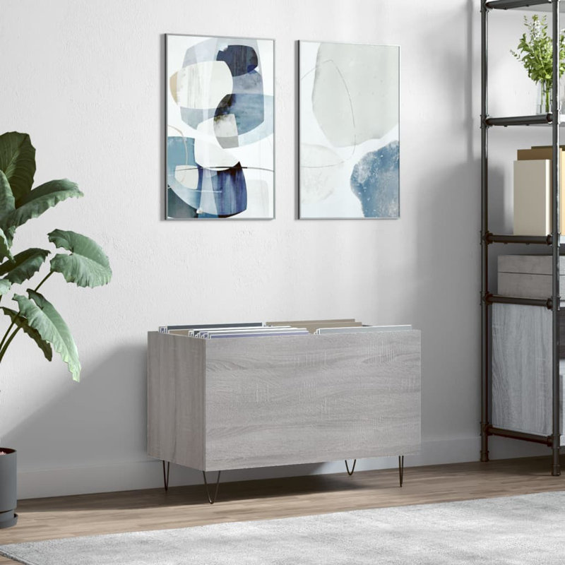 48cm H Media Shelves, Grey Sonoma