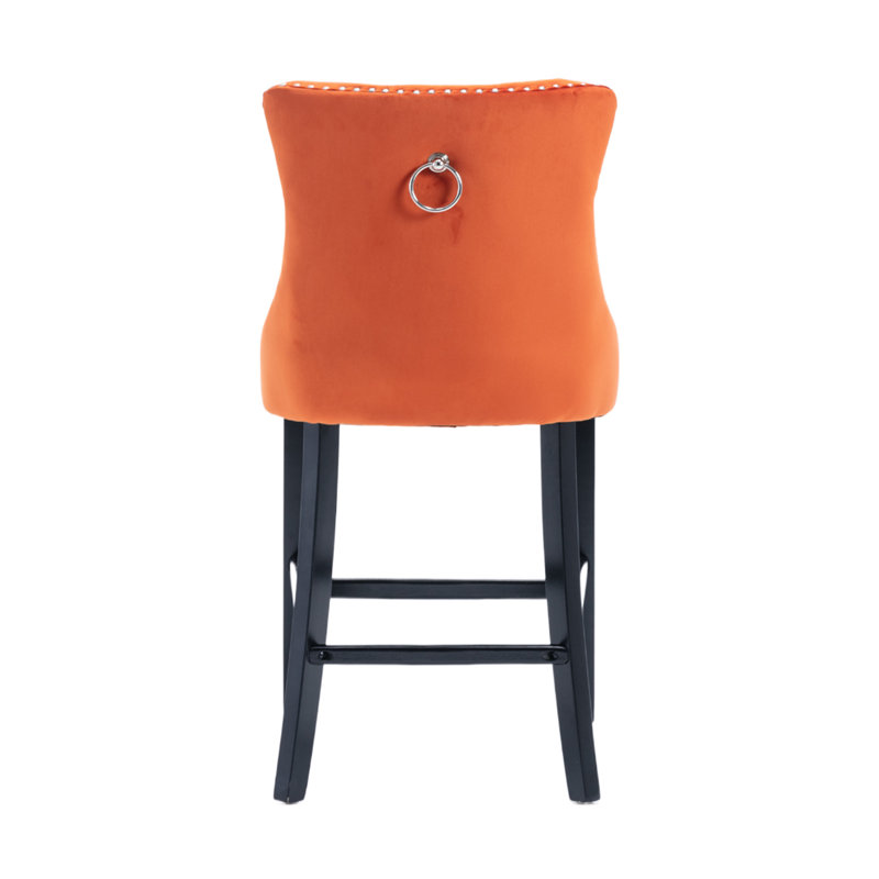 Coutee Upholstered Counter Stool, Orange