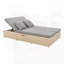 Lit de patio double en rotin de rotin avec dossier et siège réglables en osier-822222922