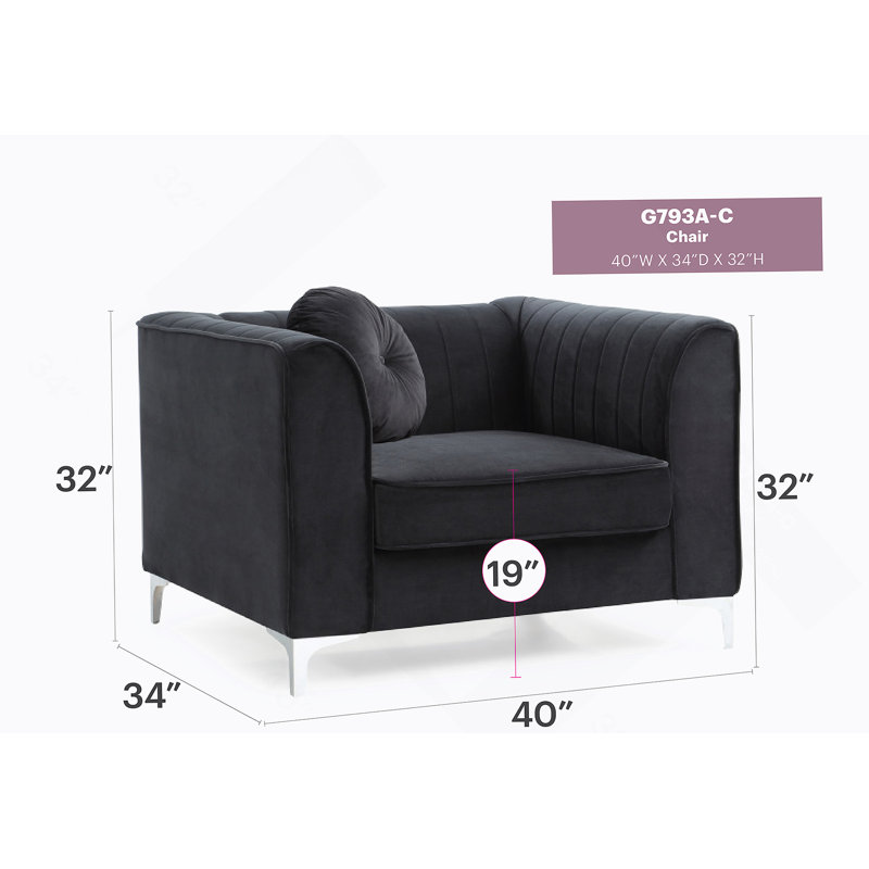 Fauteuil incliné noir élégant Sleek, Noir