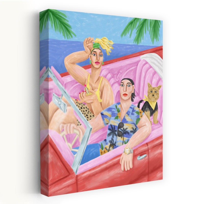 Art mural contemporain La Classe Ai Palavas, H 60 po x l 40 po