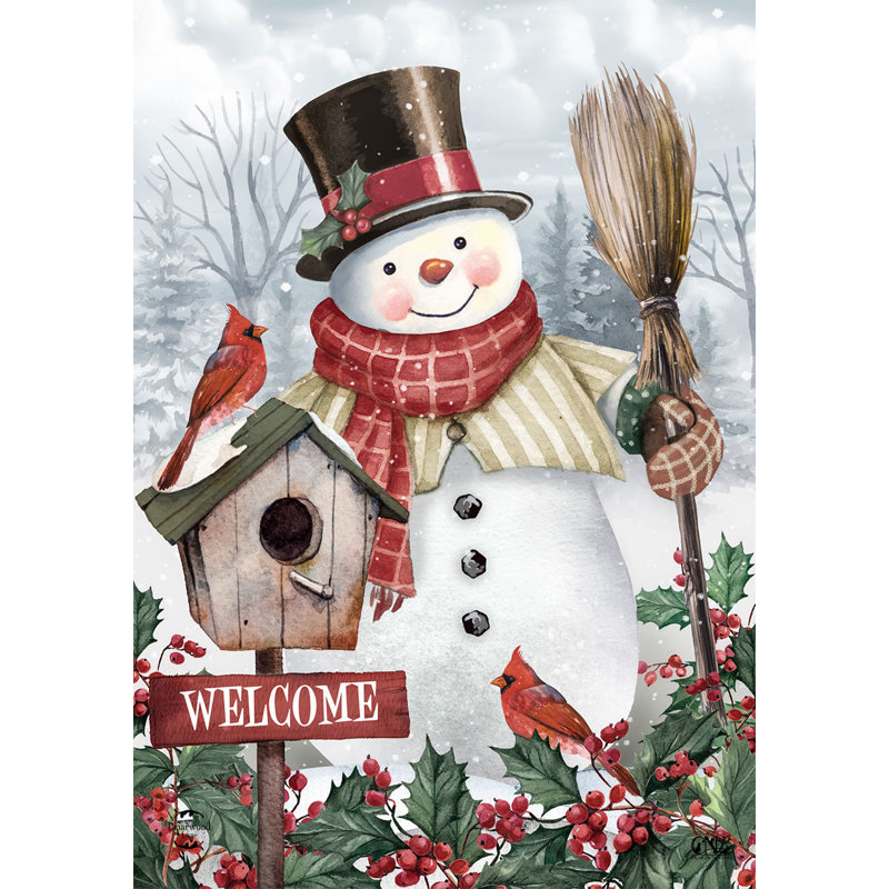 Drapeau «Jolly Snowman Welcome House»