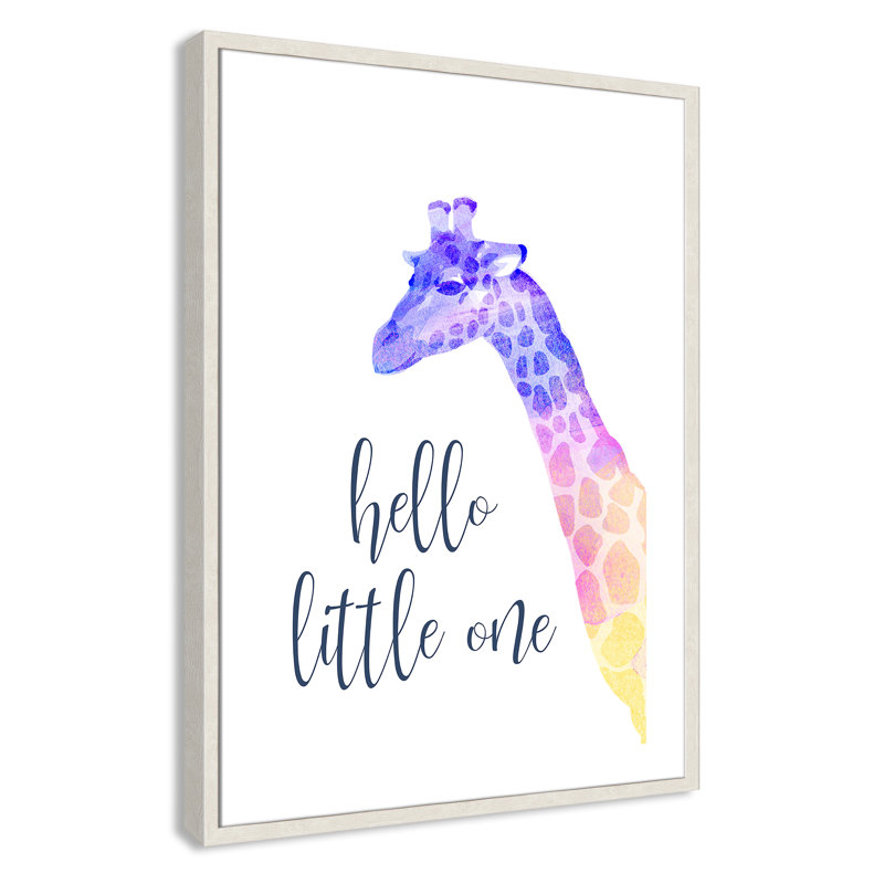 Hello Little One, art encadré, H 35,5 po x l 25,5 po x P 1,19 po, Encadrement beige