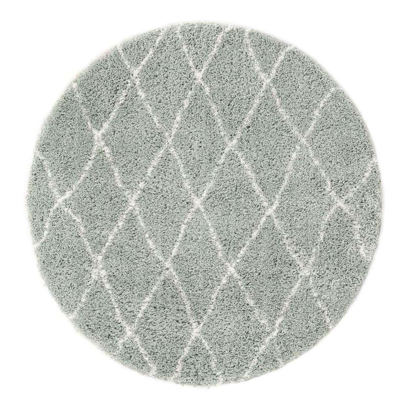 Graecie Performance Geometric Indoor Rug, Round 5'3"