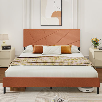 Upholstered Bed Frame with Headboard by Ebern Designs